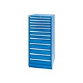 Lista International ListaÂ 12 Drawer Standard Width Cabinet - Bright Blue, Keyed Alike XSSC1350-1234BBKA